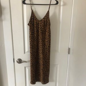 Silk leopard dress